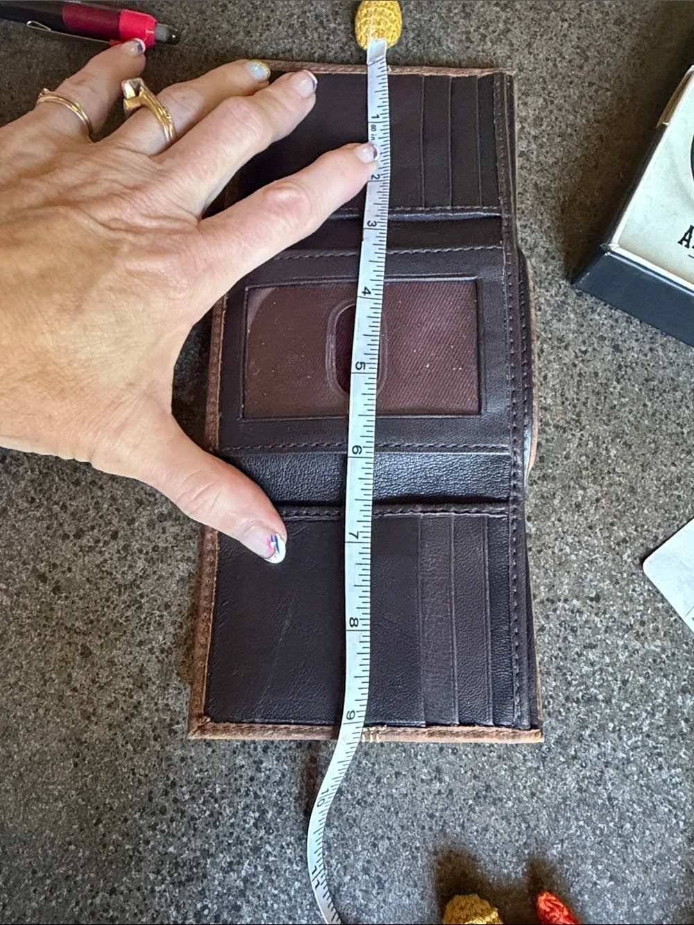 American Bison Leather Trifold Wallet